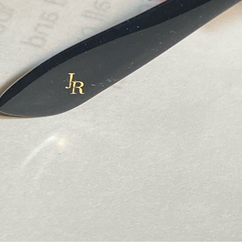 Judith Ripka Legacy New Large Frame Protection Black & Gold Sunglasses - Picture 7 of 7